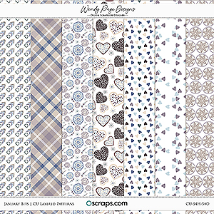January Bits Layered Patterns (CU) by Wendy Page Designs 