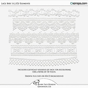 Lace Bits 14 (CU) by Wendy Page Designs 