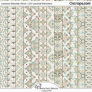 Layered Damask Patterns (CU) by Wendy Page Designs