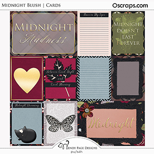 Midnight Blush Journal Cards by Wendy Page Designs