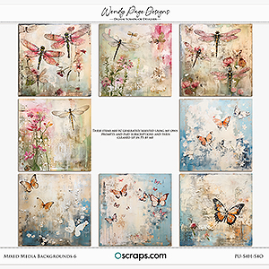 Mixed Media Backgrounds 6 by Wendy Page Designs   