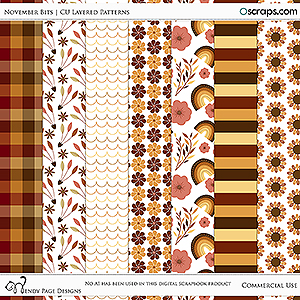 November Bits Layered Patterns (CU) by Wendy Page Designs 
