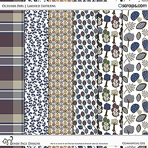 October Bits Layered Patterns (CU) by Wendy Page Designs 