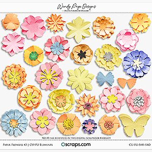 Paper Flowers 43 (CU) by Wendy Page Designs   