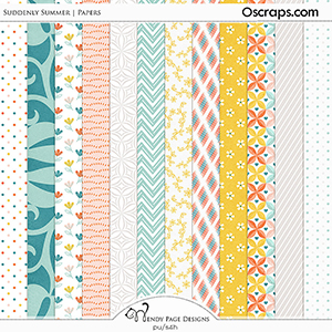 Suddenly Summer Papers by Wendy Page Designs
