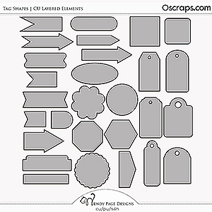 Tag Shapes Layered (CU) by Wendy Page Designs