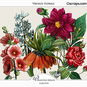Vintage Florals (CU) by Wendy Page Designs