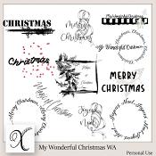 My Wonderful Christmas Word Art