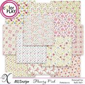 Flowery Pink Patterned Papers 1