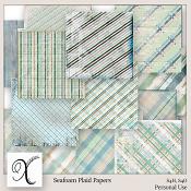 Seafoam Plaid Papers