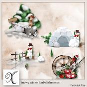 Snowy Winter Embellishments 1