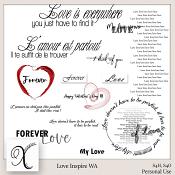 Love Inspire Word Art