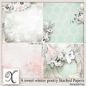 A Sweet Winter Poetry Stacked Papers