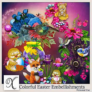 Colorful Easter Embellishments