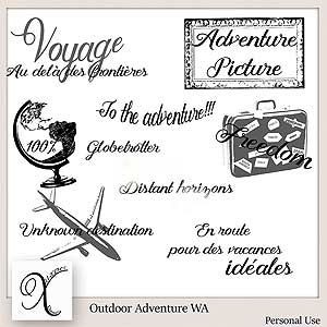 Outdoor Adventure Word Art