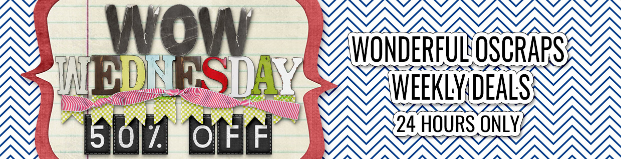 WOW! Wednesday - 50% off Digital Scrapbooking items 