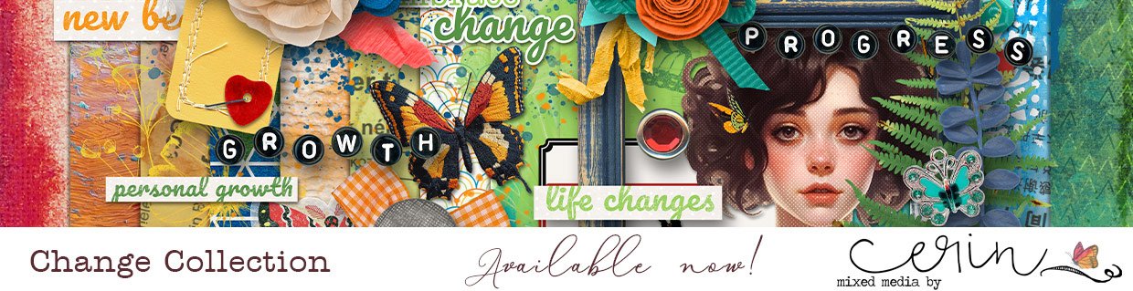Digital Scrapbook Kit by Mixed Media by Erin