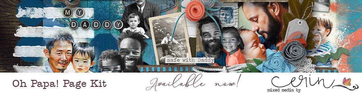 Digital Scrapbook Kit by Mixed Media by Erin
